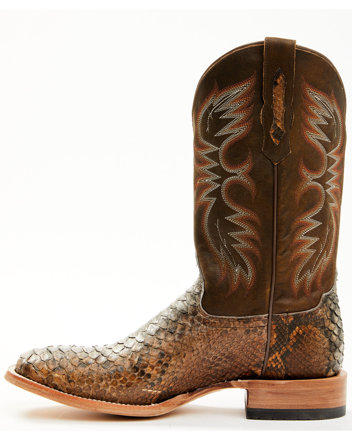 Men's Python Exotic Western Boots - Broad Square Toe