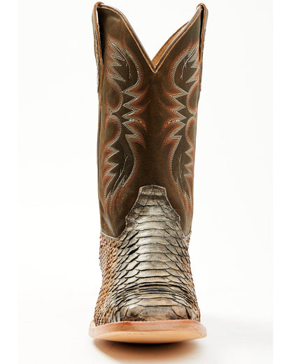 Men's Python Exotic Western Boots - Broad Square Toe