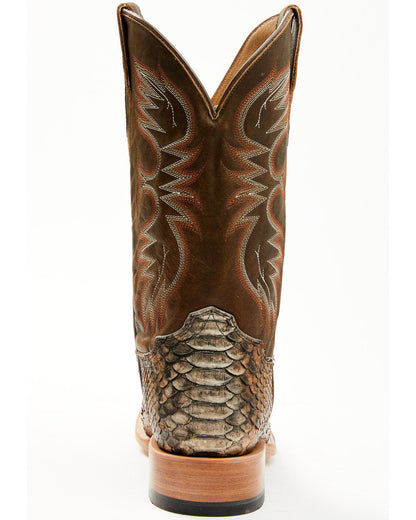 Men's Python Exotic Western Boots - Broad Square Toe