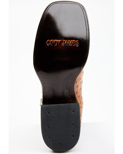 Men's Full Quill Cognac Ostrich Exotic Western Boots - Broa