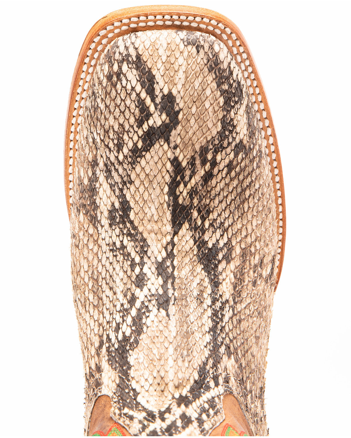 Men's Exotic Python Western Boots - Broad Square Toe