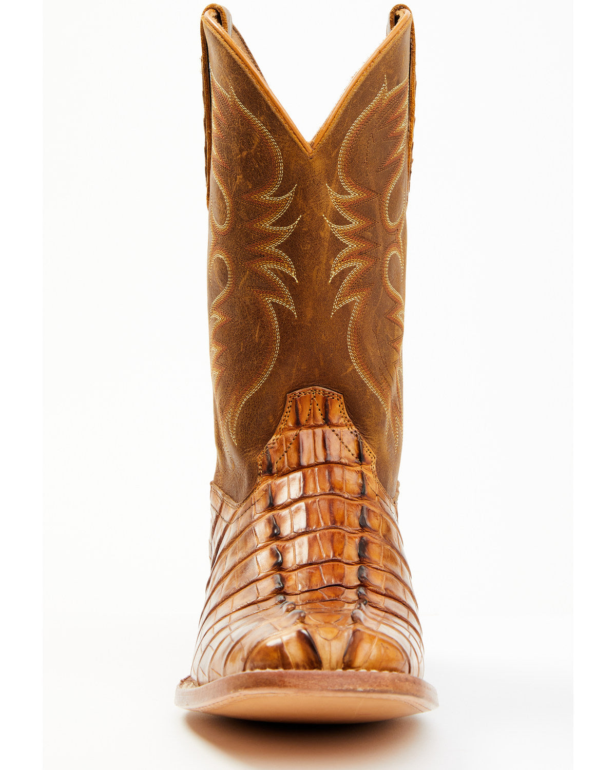 Men's Caiman Cognac 12" Exotic Western Boots - Broad Square