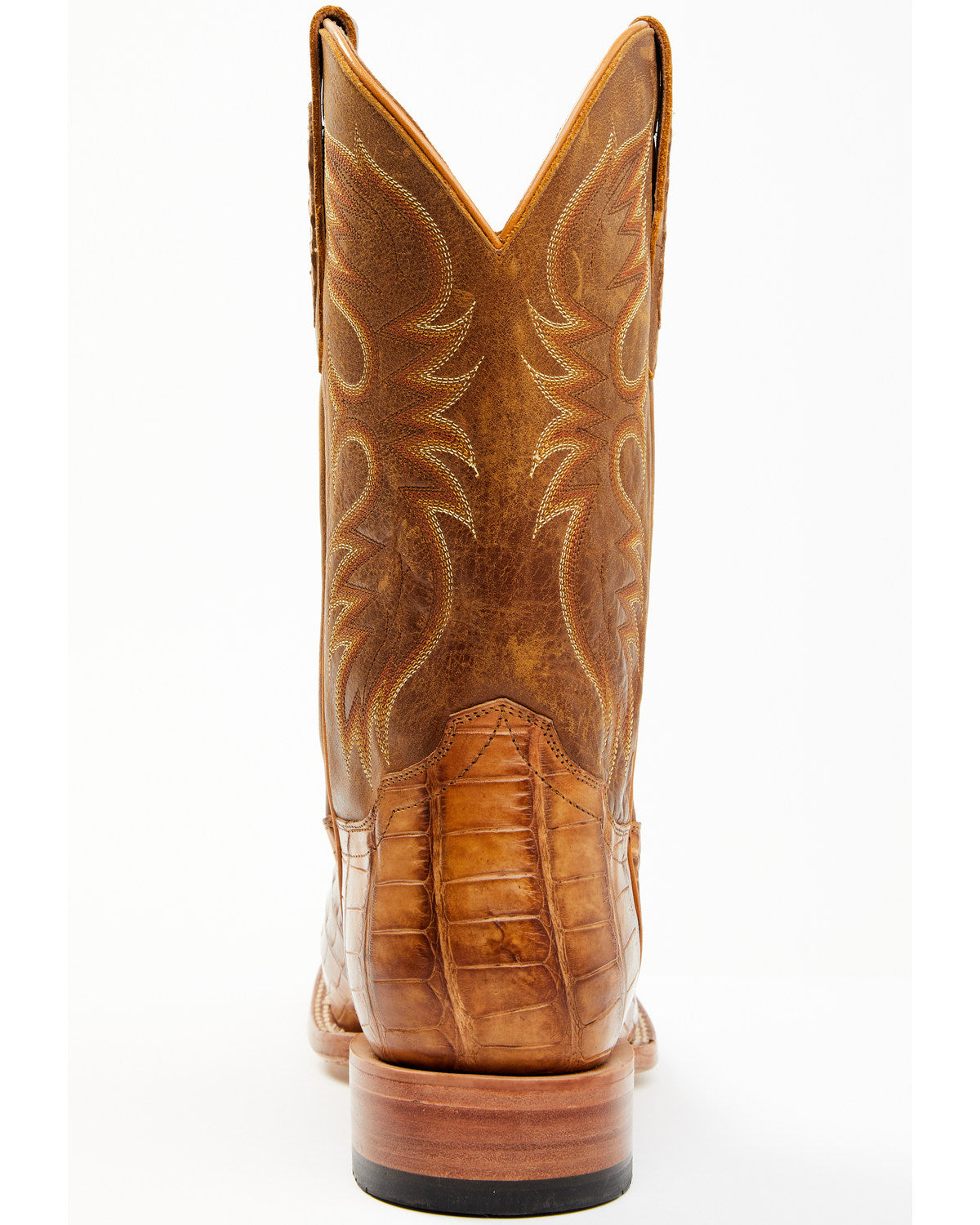 Men's Caiman Cognac 12" Exotic Western Boots - Broad Square