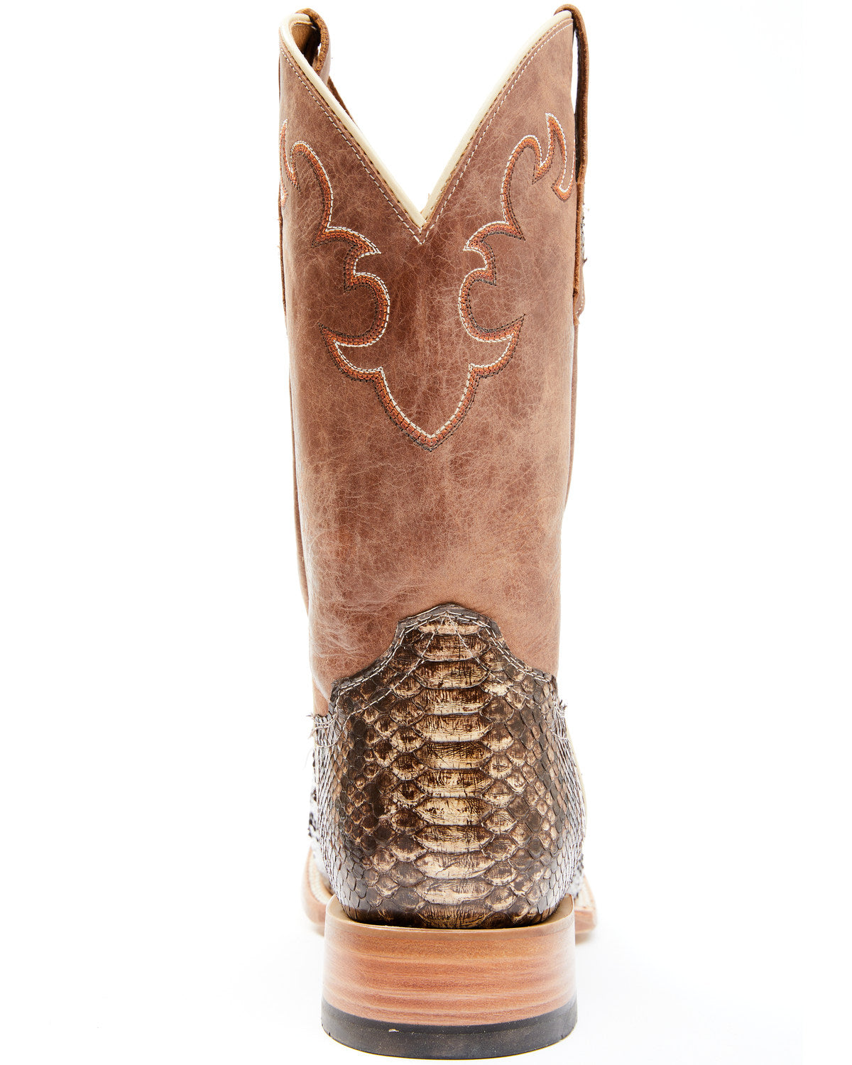 Men's Exotic Python Western Boots - Broad Square Toe