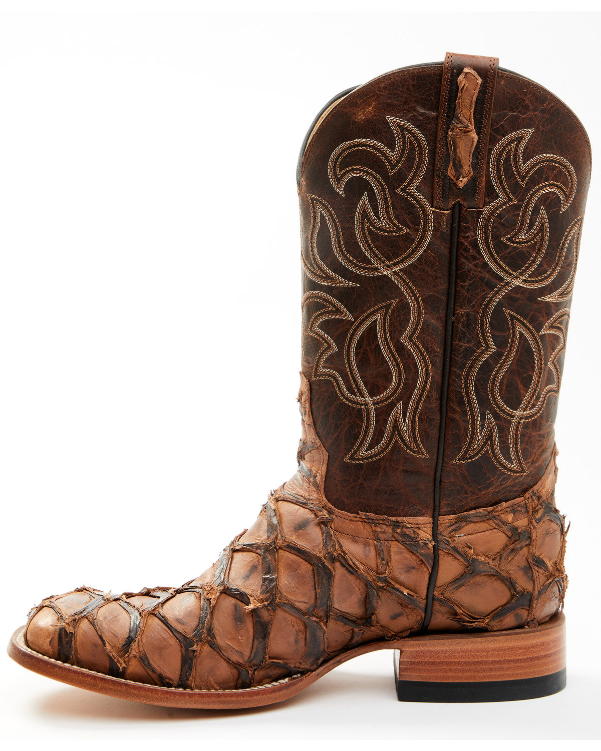 Men's Pirarucu Exotic Boots - Broad Square Toe