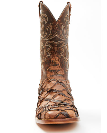 Men's Pirarucu Exotic Boots - Broad Square Toe