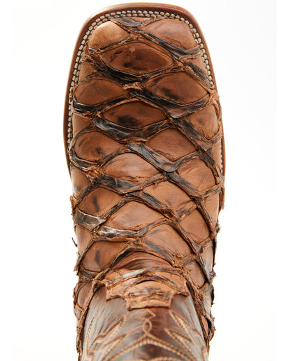 Men's Pirarucu Exotic Boots - Broad Square Toe
