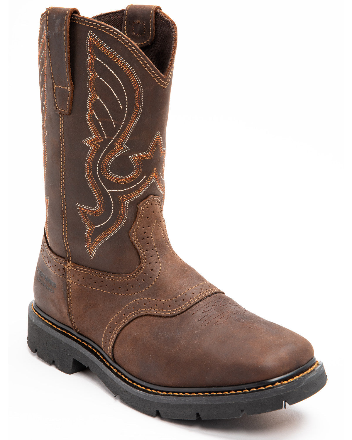 Men's 11" Mustang Saddle Waterproof Western Work Boots - So