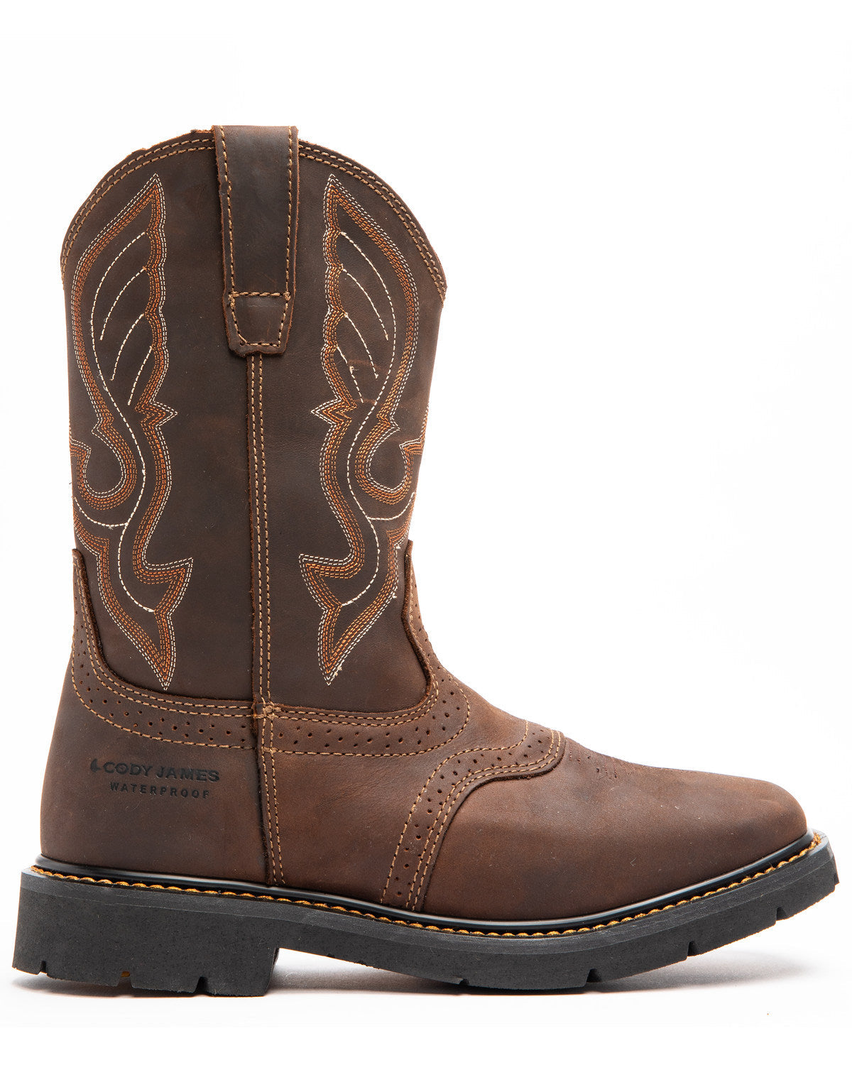 Men's 11" Mustang Saddle Waterproof Western Work Boots - So