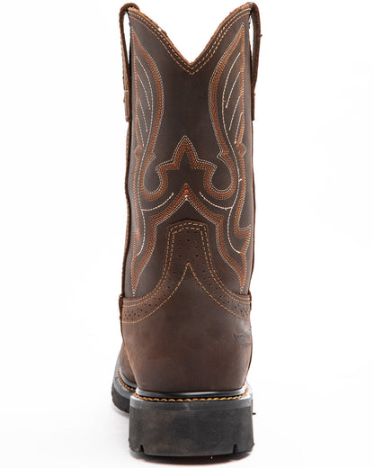 Men's 11" Mustang Saddle Waterproof Western Work Boots - So