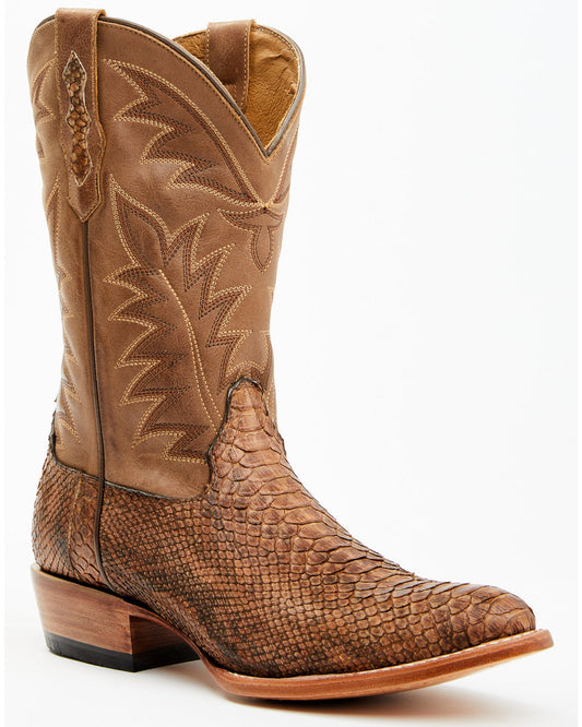 Men's Exotic Python Western Boots - Round Toe