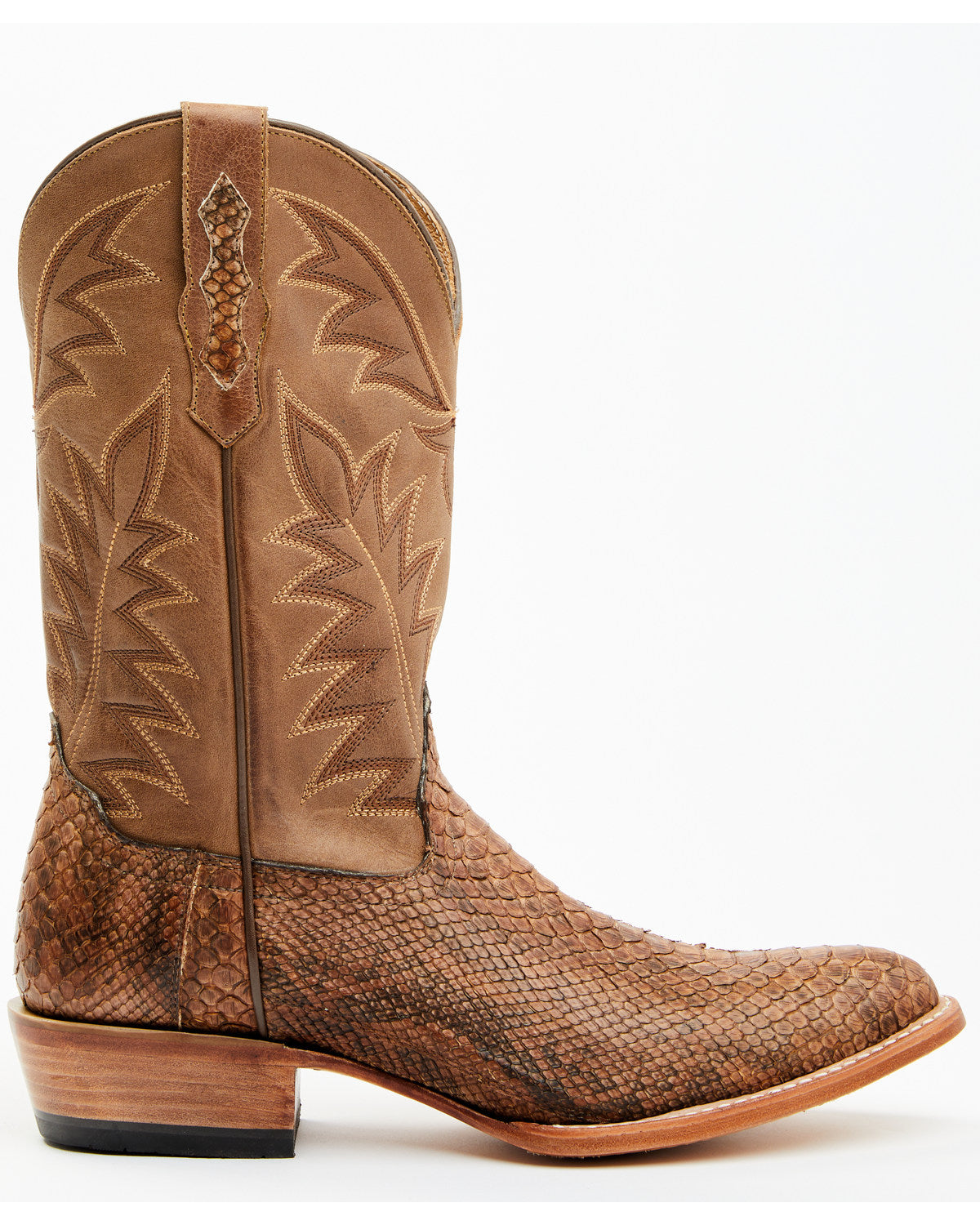 Men's Exotic Python Western Boots - Round Toe