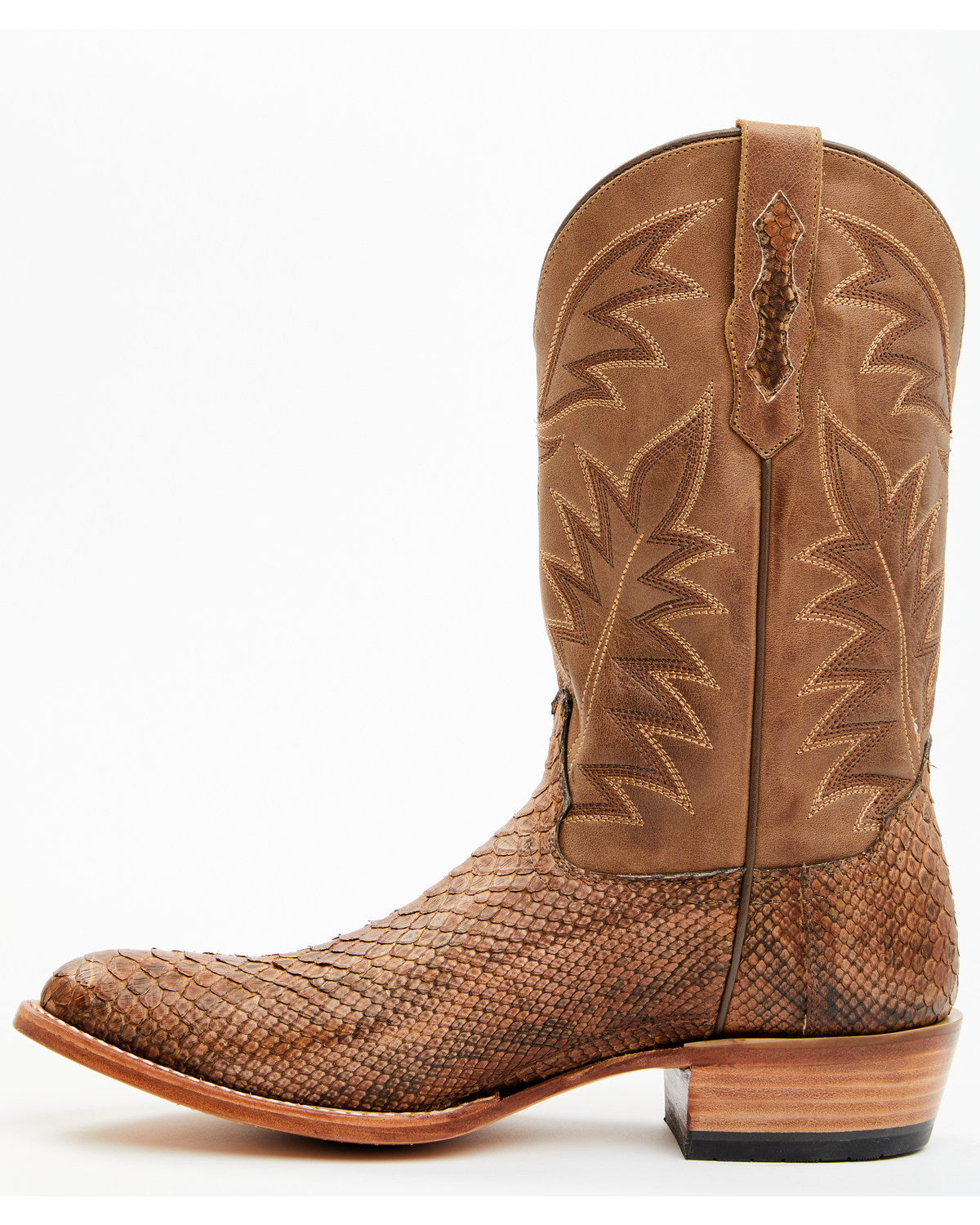 Men's Exotic Python Western Boots - Round Toe