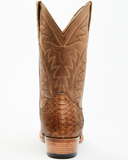 Men's Exotic Python Western Boots - Round Toe