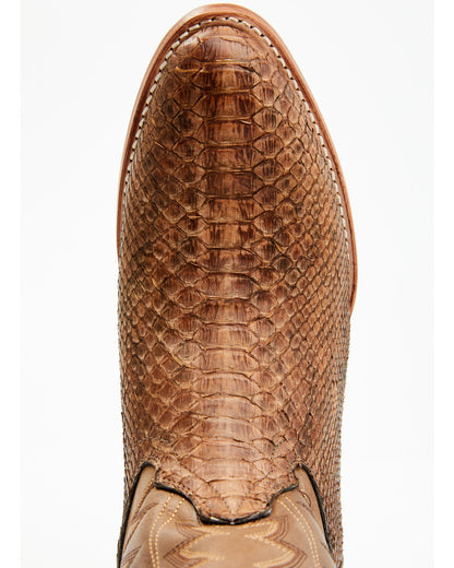 Men's Exotic Python Western Boots - Round Toe