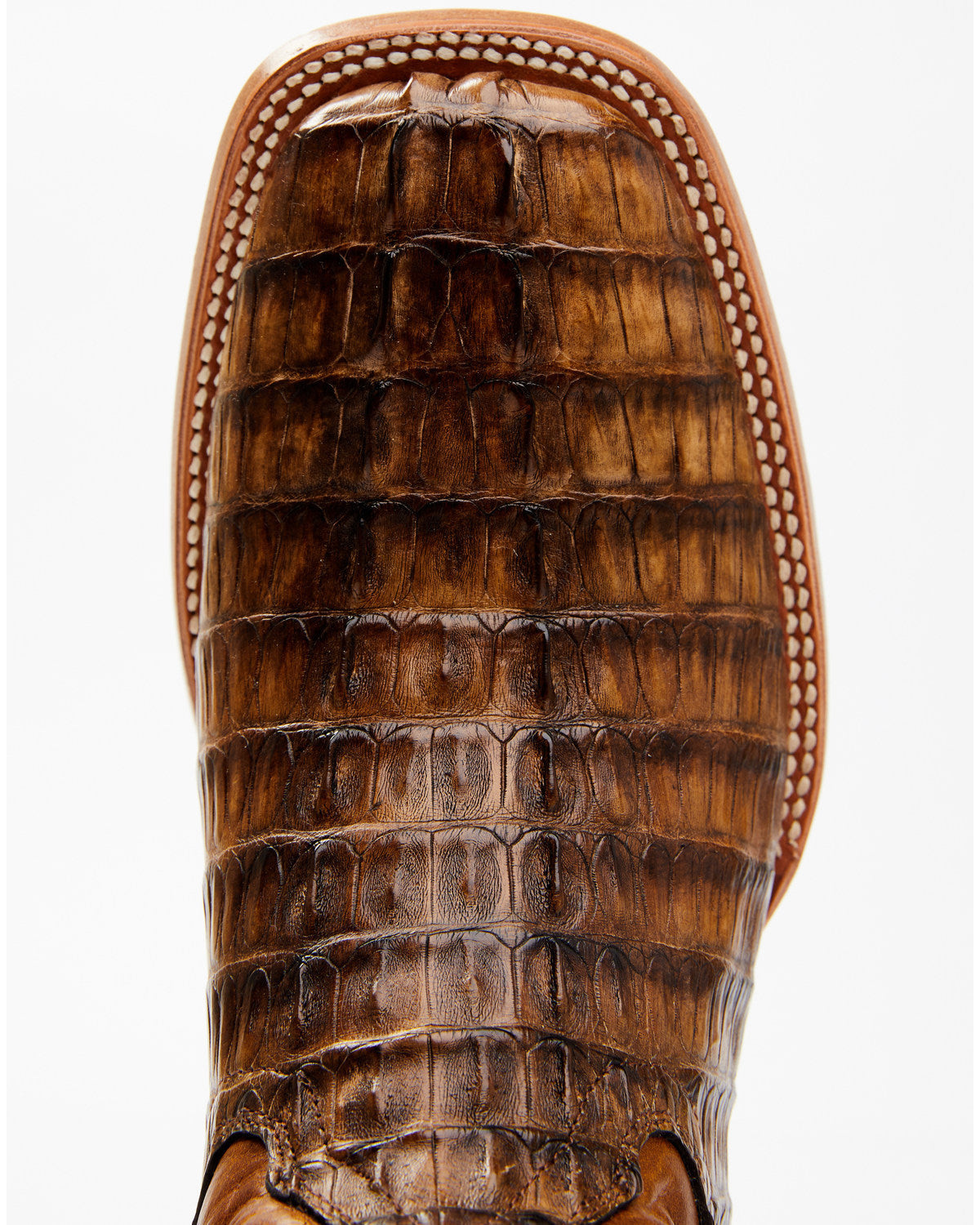 Men's Exotic Caiman Tail Skin Western Boots - Broad Square