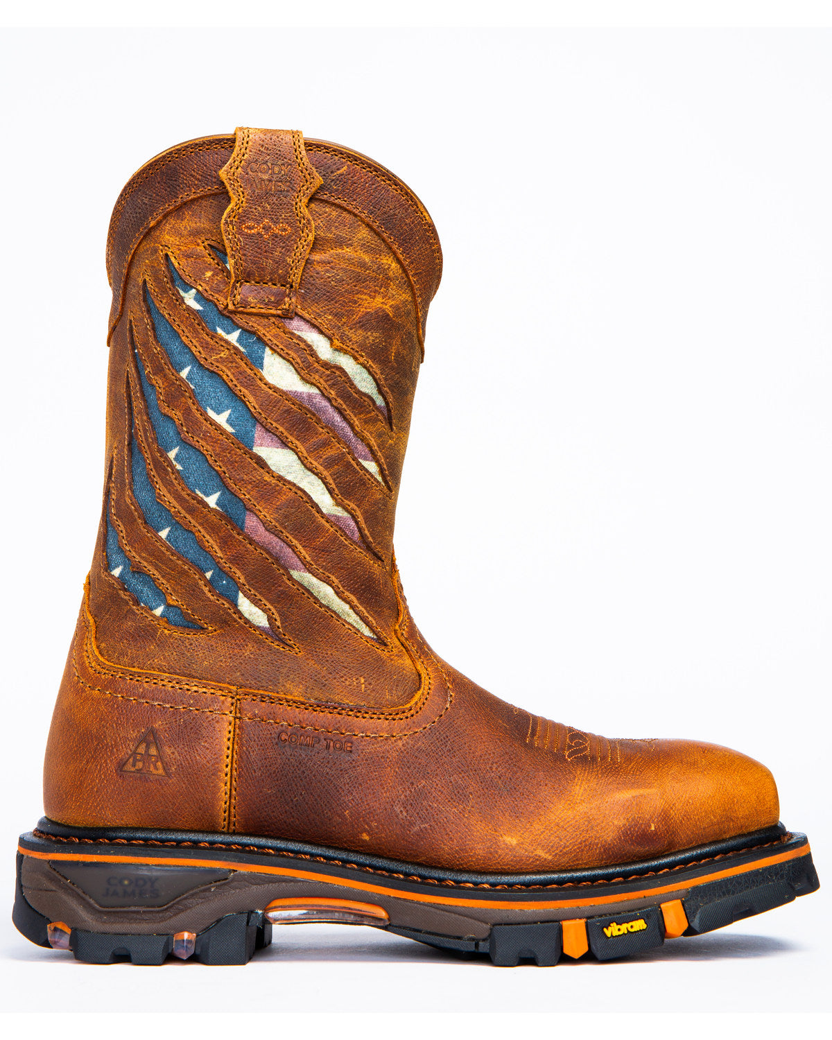 Men's 11" Flag Western Work Boots - Nano Composite Toe