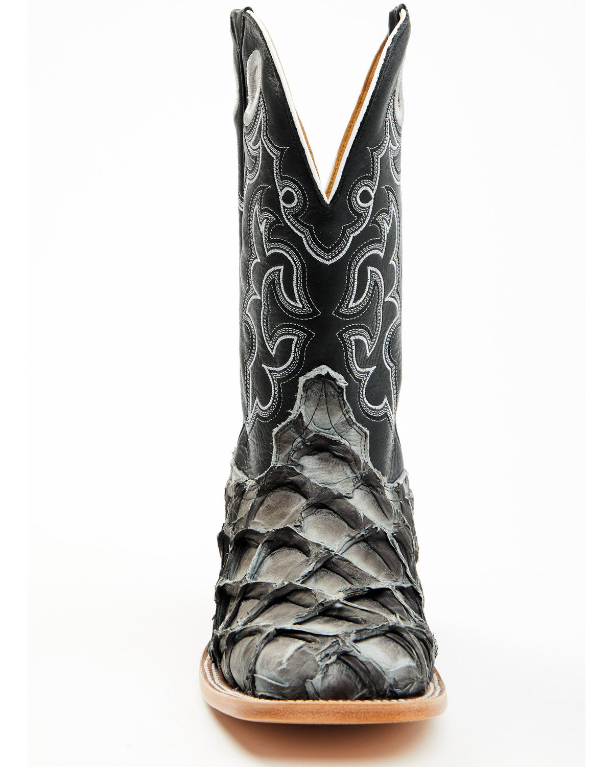 Men's Exotic Pirarucu Western Boots - Broad Square Toe