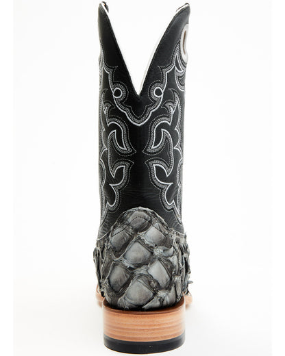 Men's Exotic Pirarucu Western Boots - Broad Square Toe