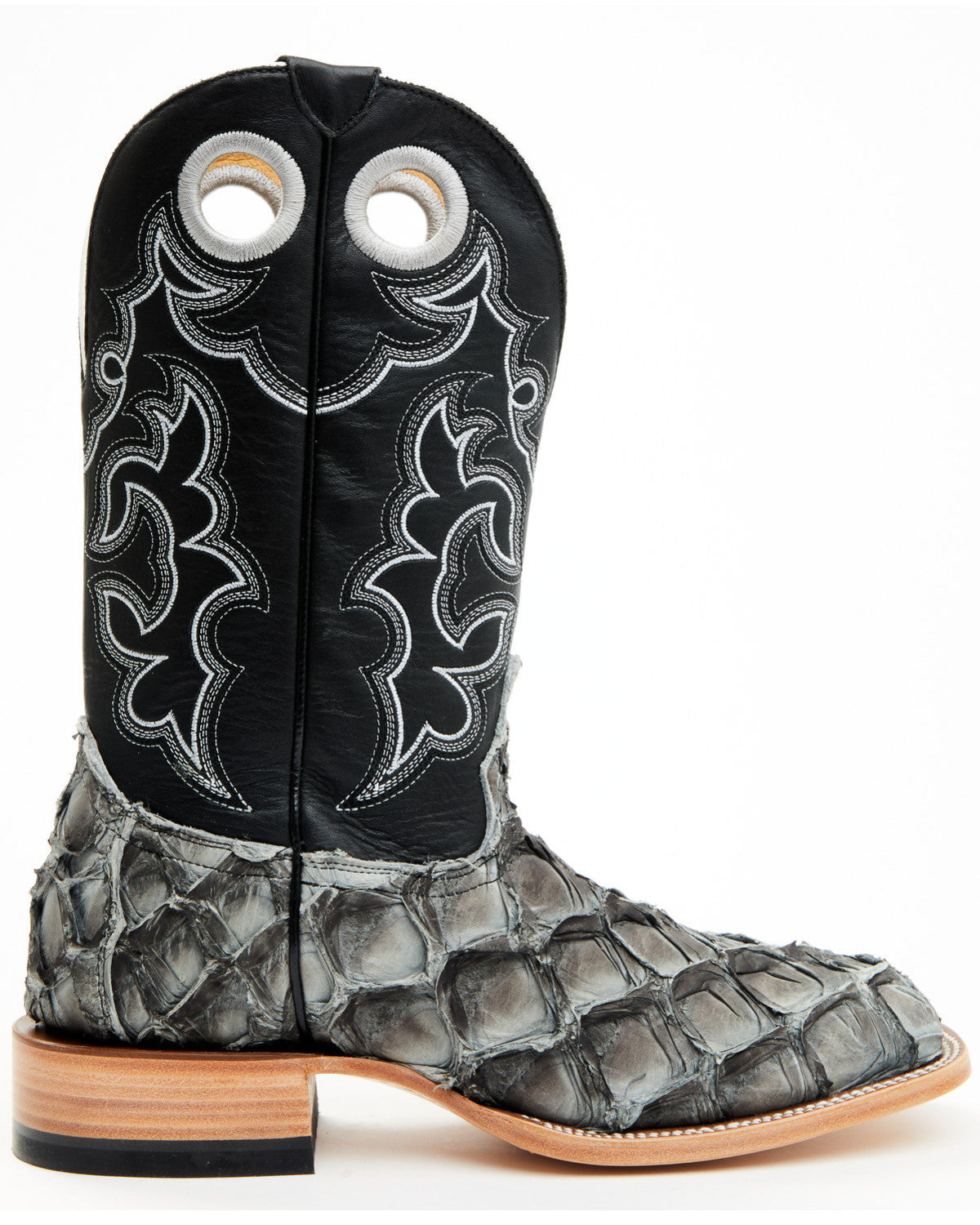 Men's Exotic Pirarucu Western Boots - Broad Square Toe