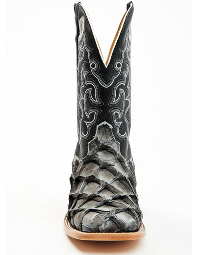 Men's Exotic Pirarucu Western Boots - Broad Square Toe