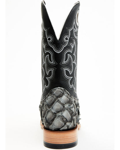 Men's Exotic Pirarucu Western Boots - Broad Square Toe