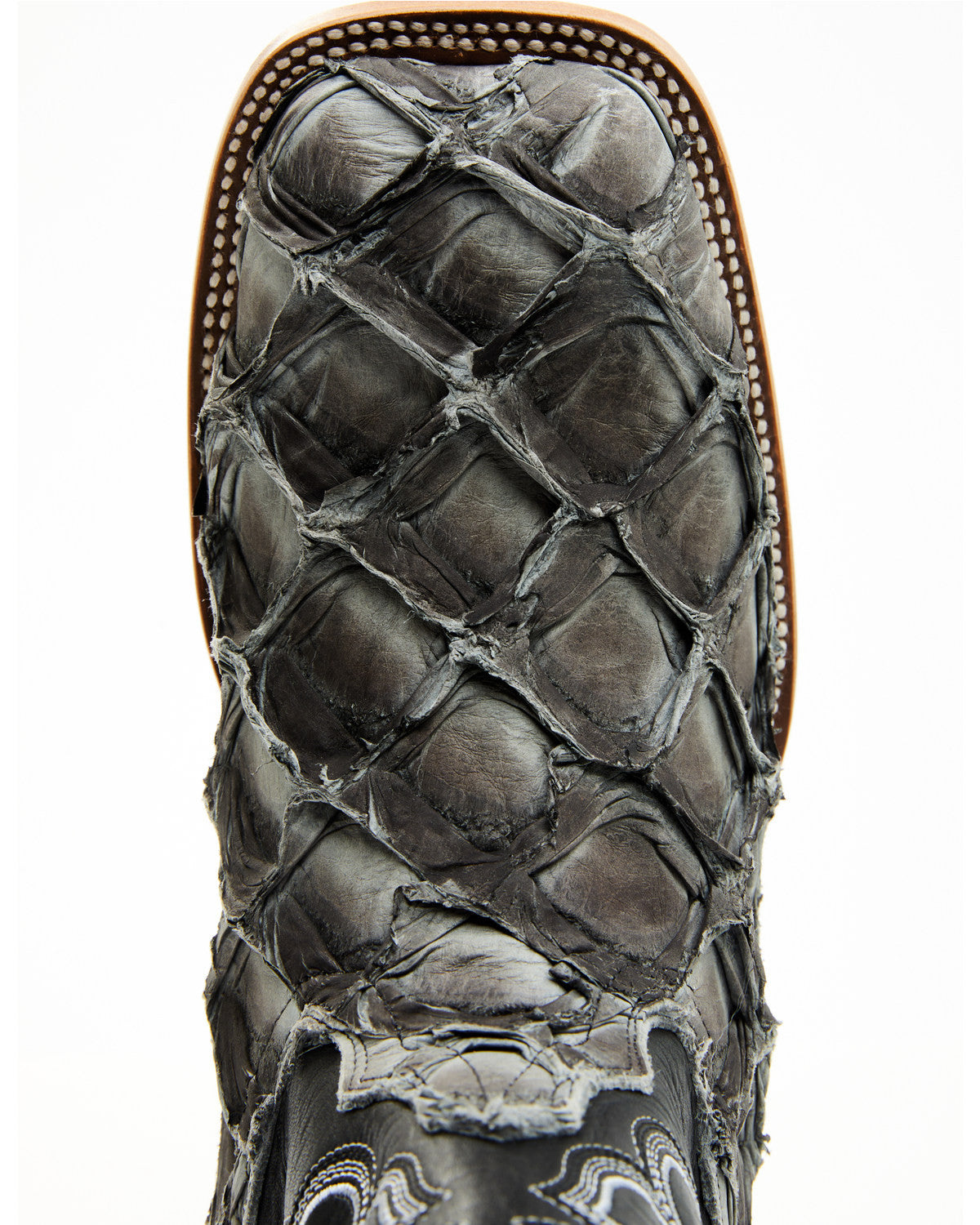 Men's Exotic Pirarucu Western Boots - Broad Square Toe