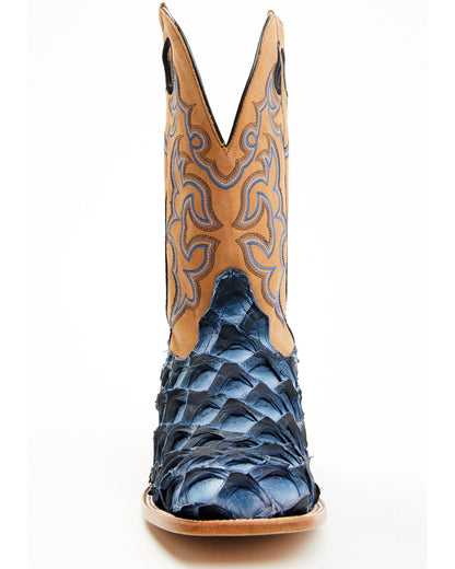 Men's Exotic Pirarucu Western Boots - Broad Square Toe