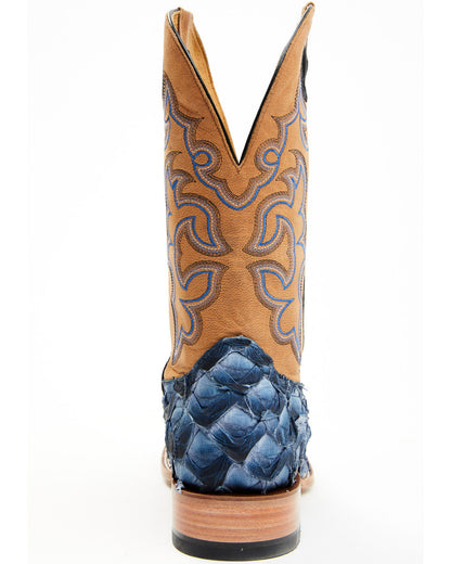 Men's Exotic Pirarucu Western Boots - Broad Square Toe