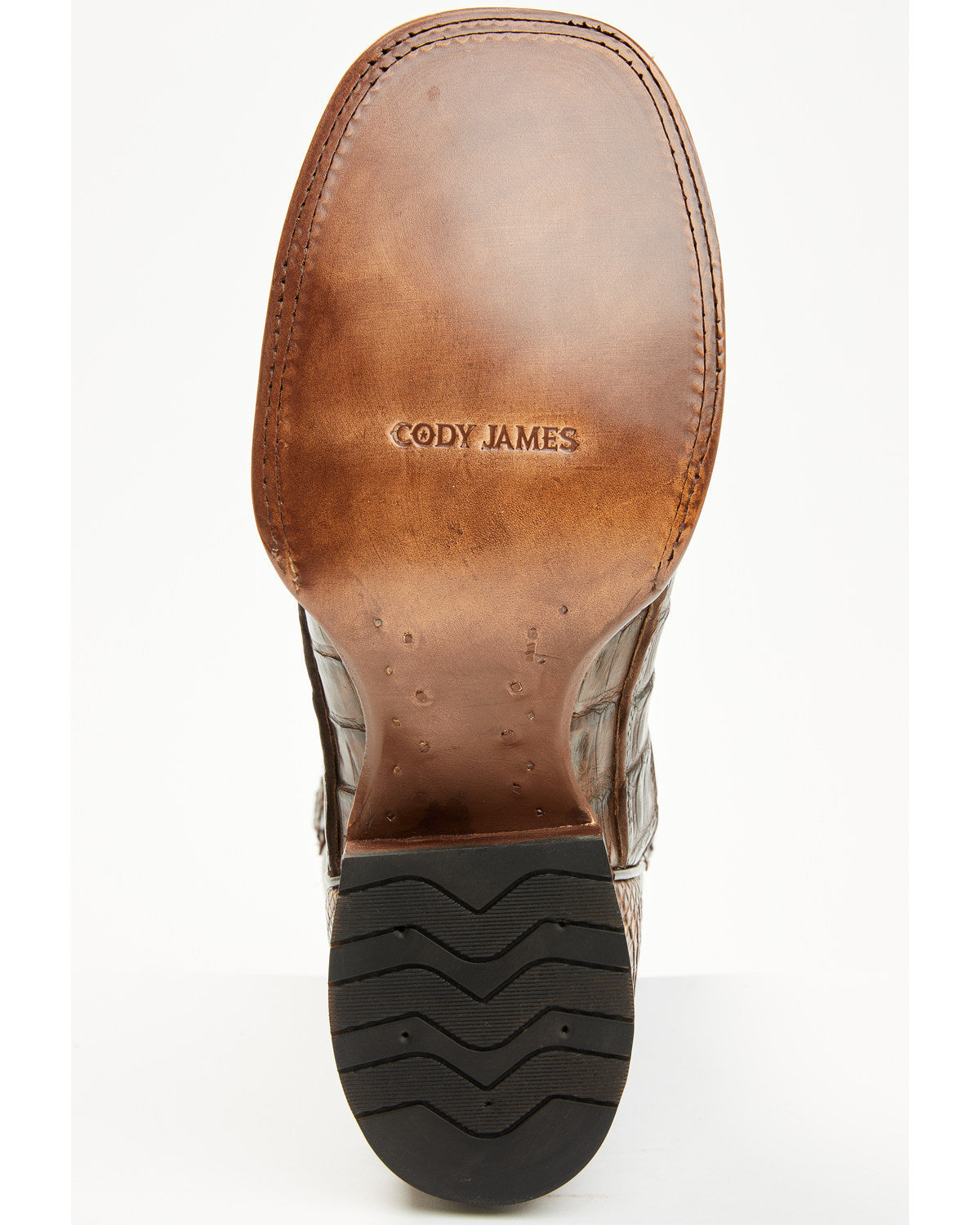Men's Exotic Caiman Tail Skin Western Boots - Broad Square