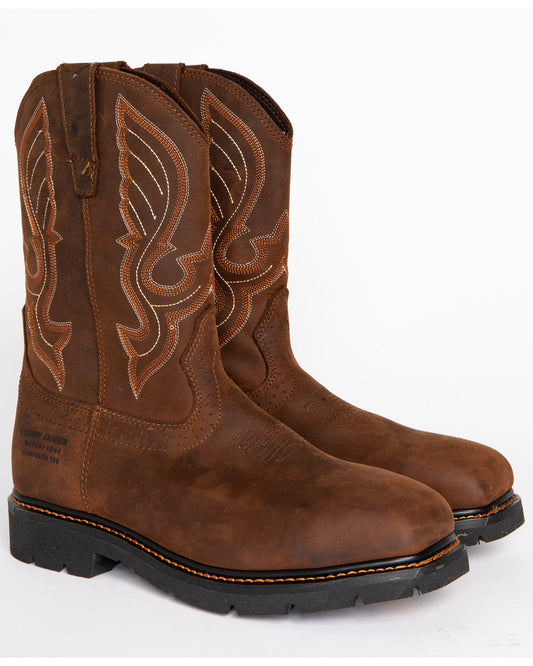 Men's 10" Waterproof Pull-On Work Boots - Composite Toe