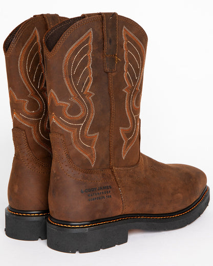 Men's 10" Waterproof Pull-On Work Boots - Composite Toe