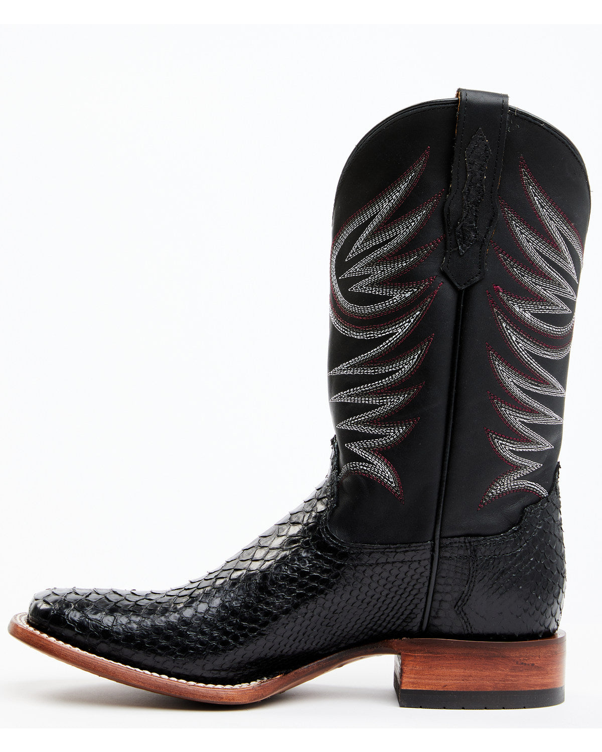 Men's Matte Python Exotic Western Boots - Broad Square Toe