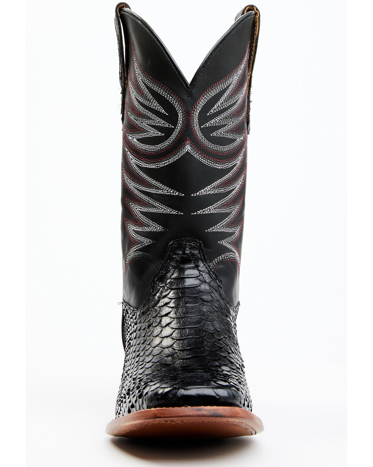 Men's Matte Python Exotic Western Boots - Broad Square Toe