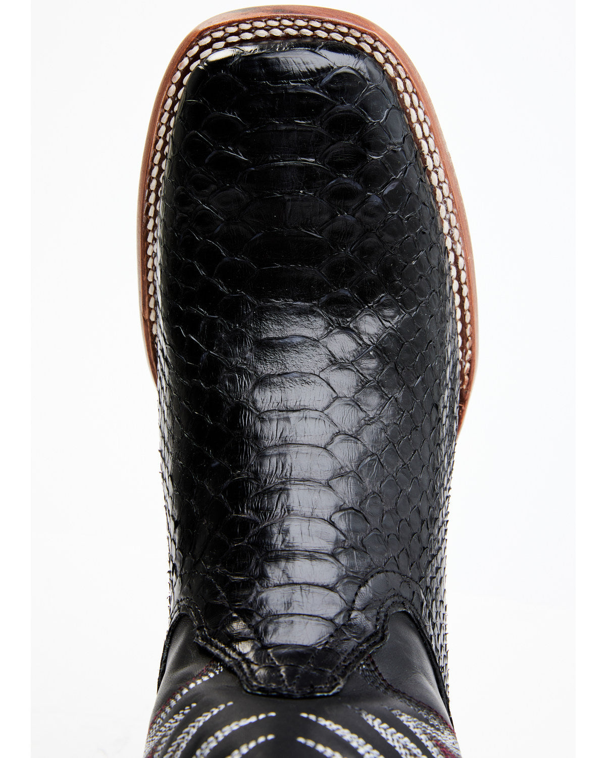 Men's Matte Python Exotic Western Boots - Broad Square Toe