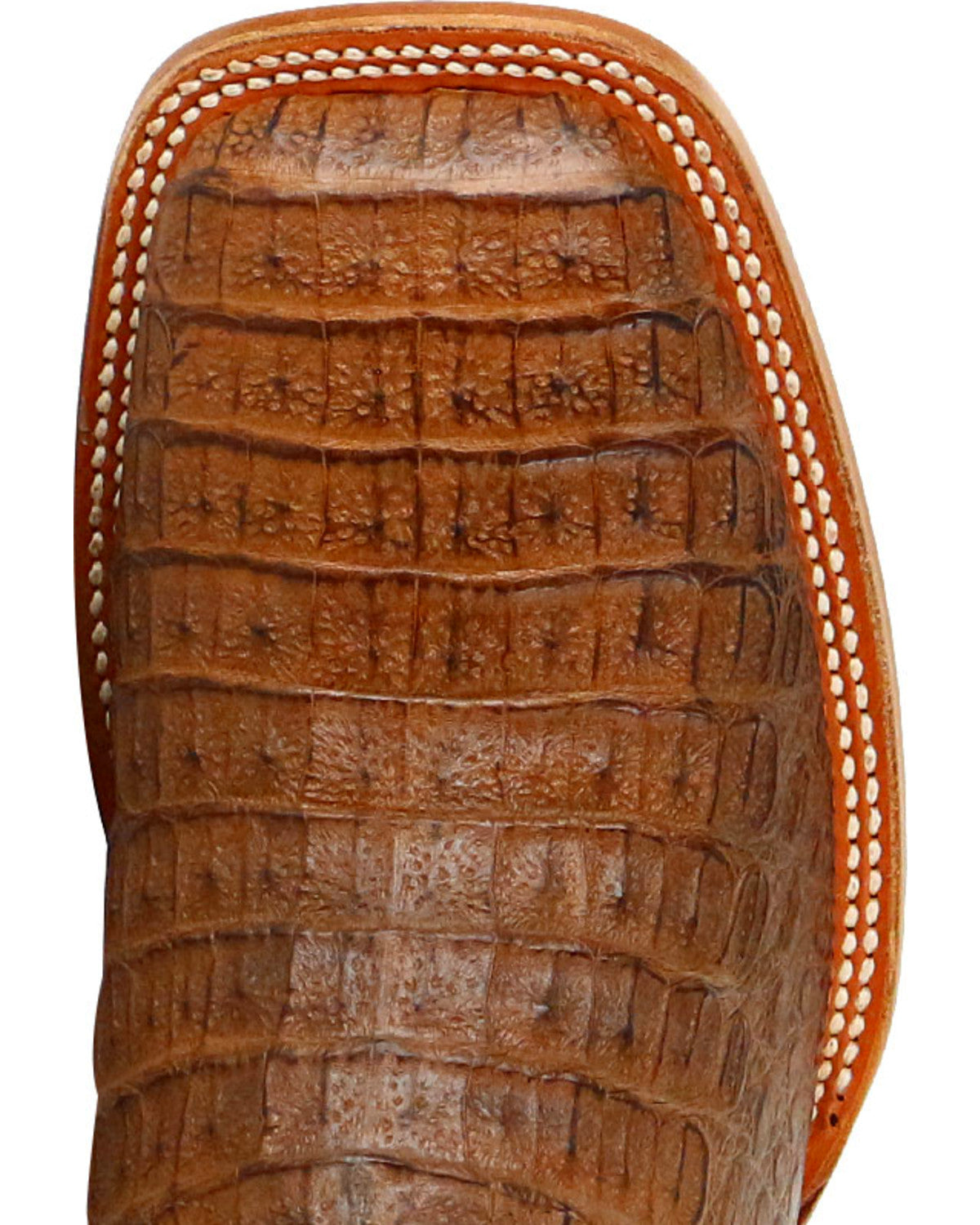 Men's Burnished Caiman Exotic Boots - Broad Square Toe
