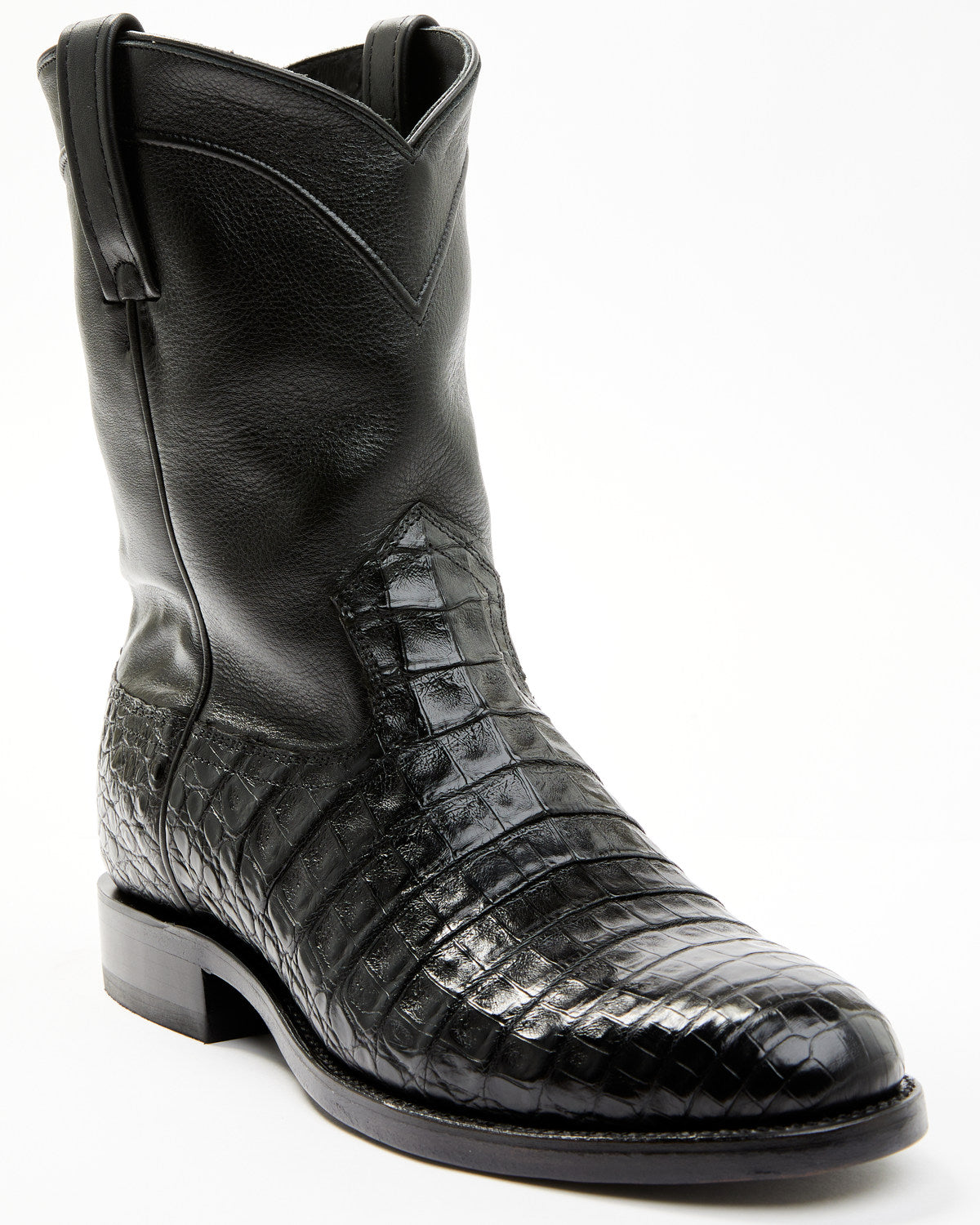 Black 1978® Men's Carmen Exotic Caiman Belly Roper Boots -