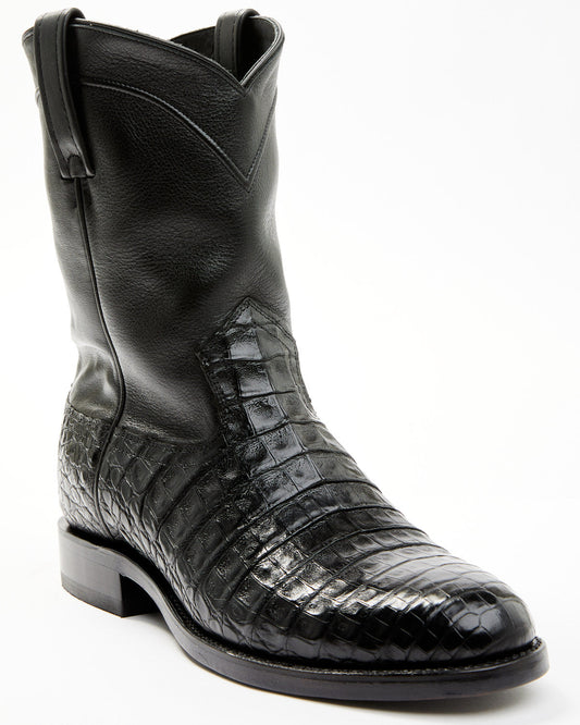 Black 1978® Men's Carmen Exotic Caiman Belly Roper Boots -