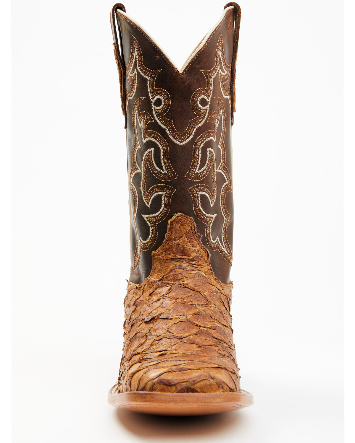 Men's Exotic Pirarucu Skin Western Boots - Broad Square Toe