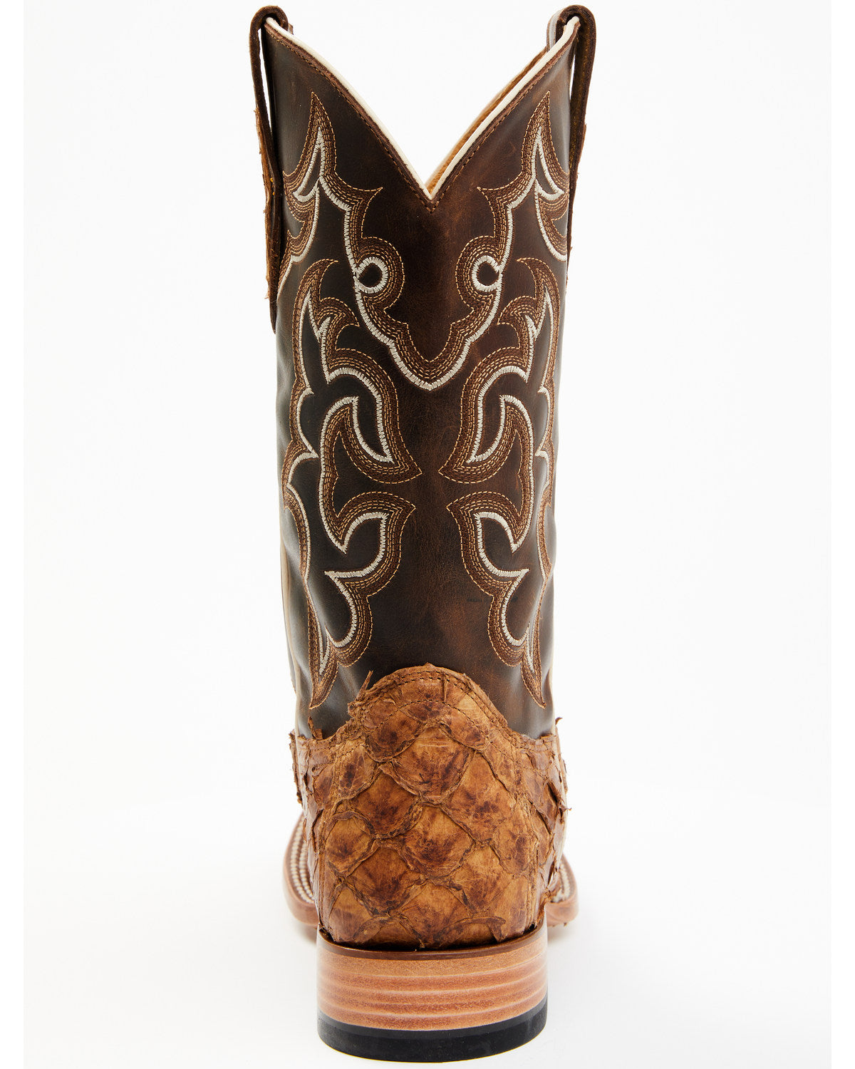 Men's Exotic Pirarucu Skin Western Boots - Broad Square Toe