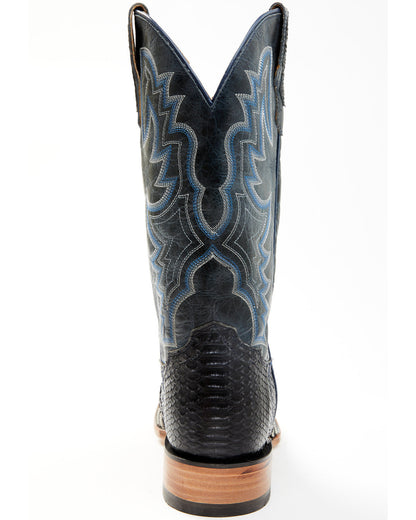 Men's Exotic Python Western Boots - Broad Square Toe