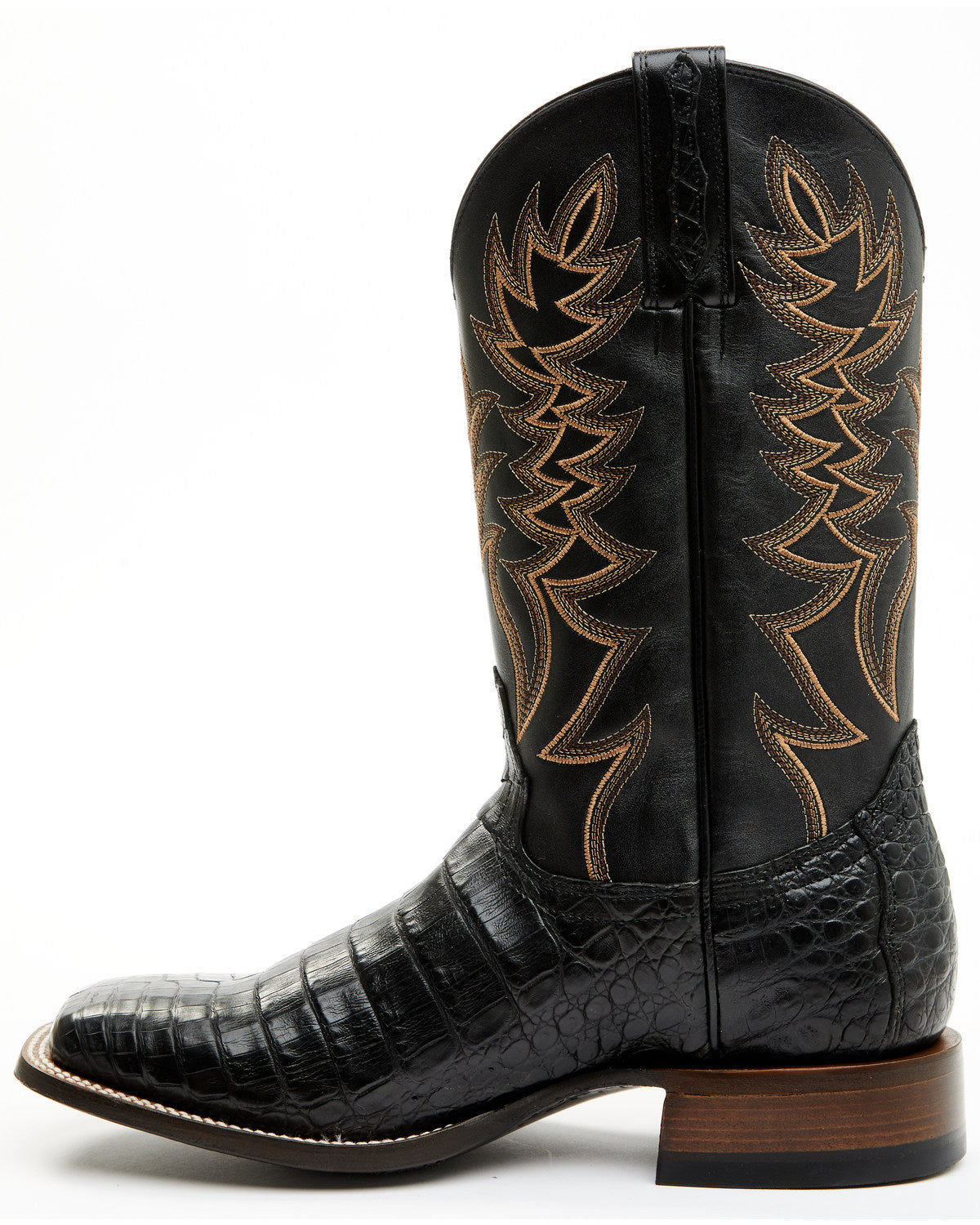 Men's Exotic Caiman Belly Western Boots - Broad Square Toe