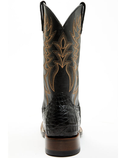 Men's Exotic Caiman Belly Western Boots - Broad Square Toe