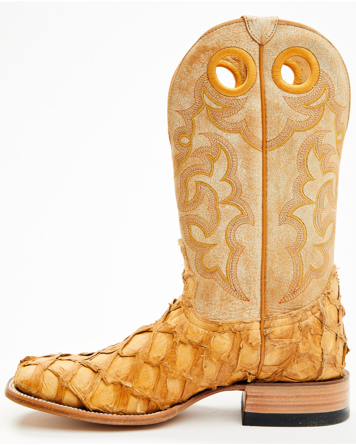 Men's Exotic Pirarucu Western Boots - Broad Square Toe