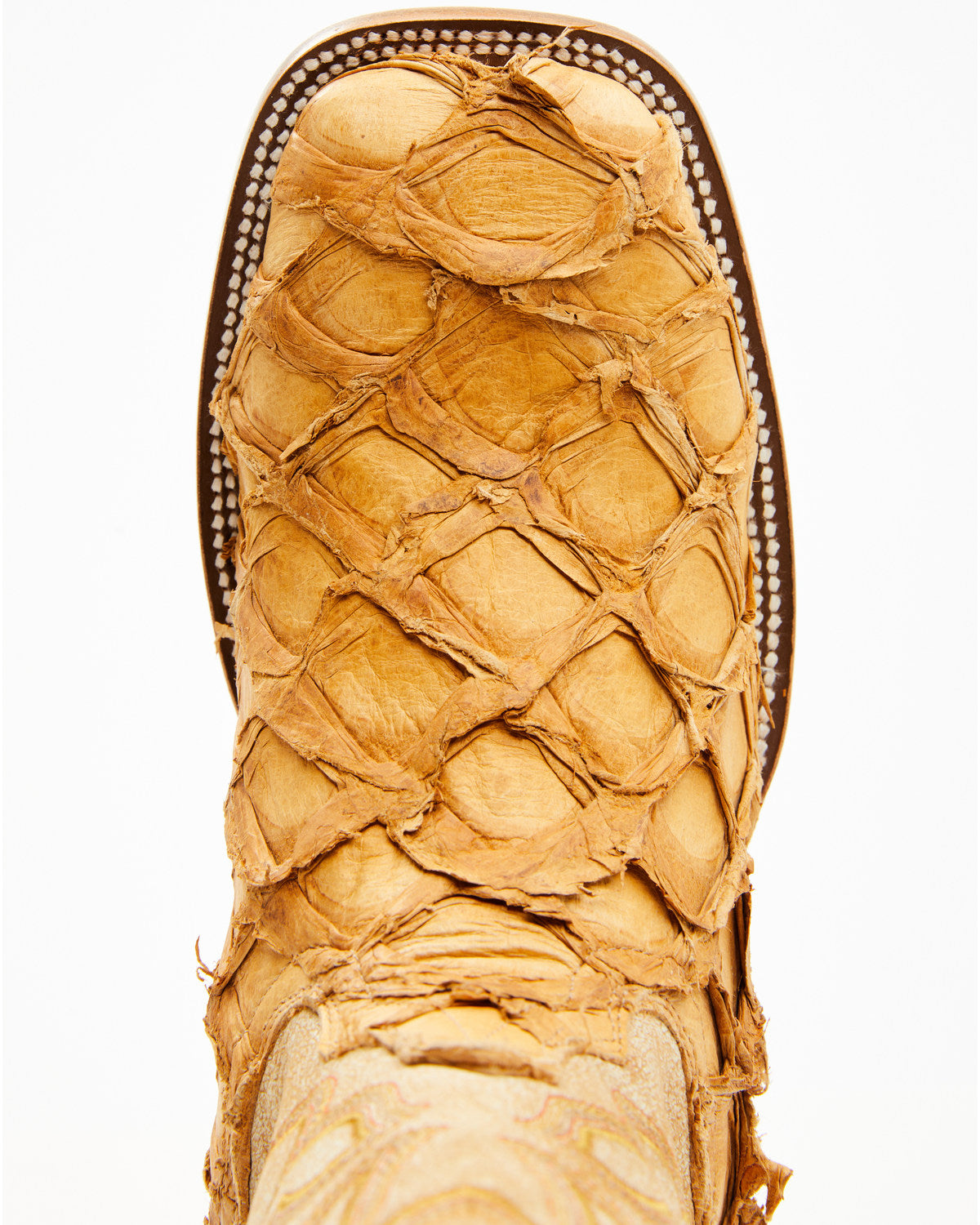 Men's Exotic Pirarucu Western Boots - Broad Square Toe