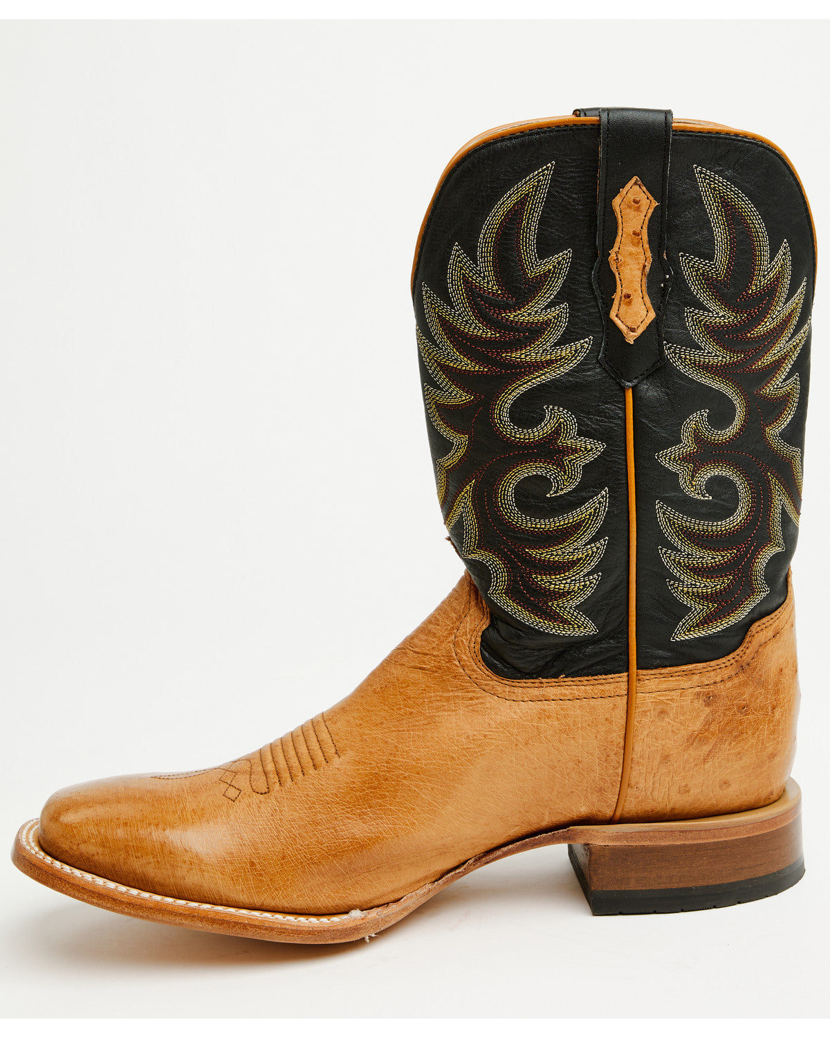 Men's Exotic Ostrich Western Boots - Broad Square Toe