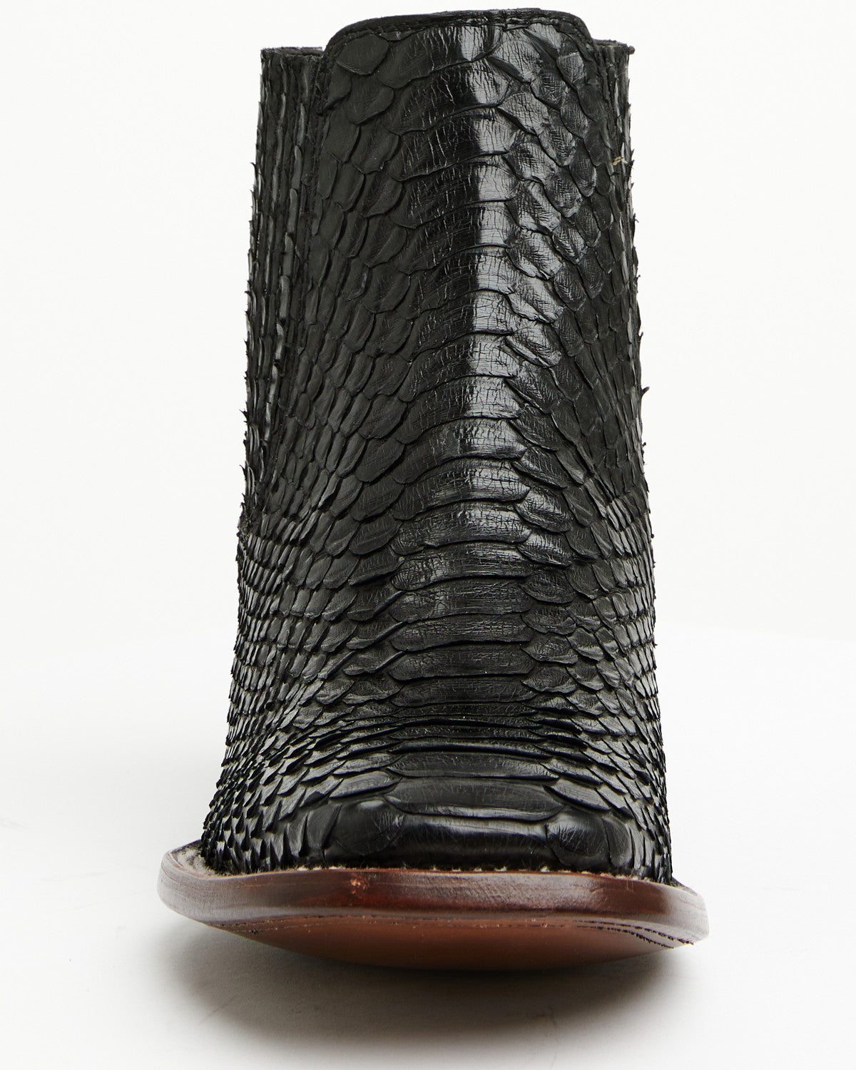 Men's Hash Exotic Python Western Ankle Boots - Broad Square