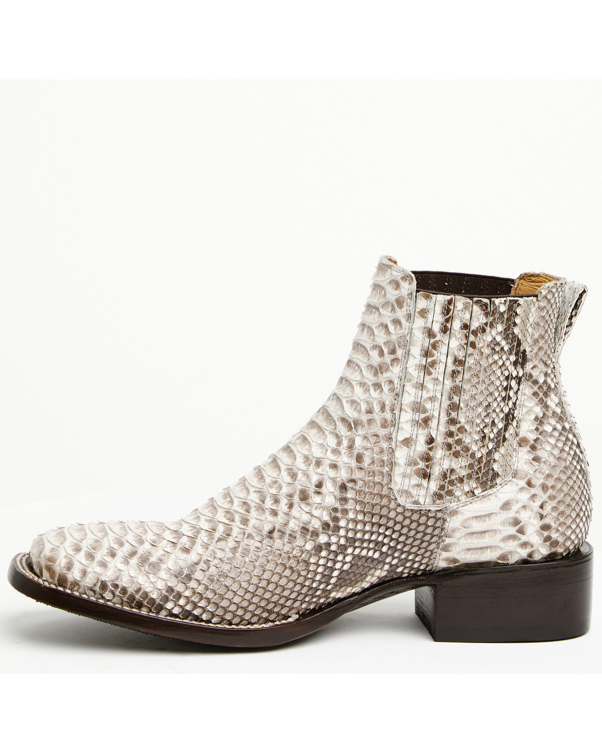 Men's Hash Exotic Python Western Ankle Boots - Broad Square