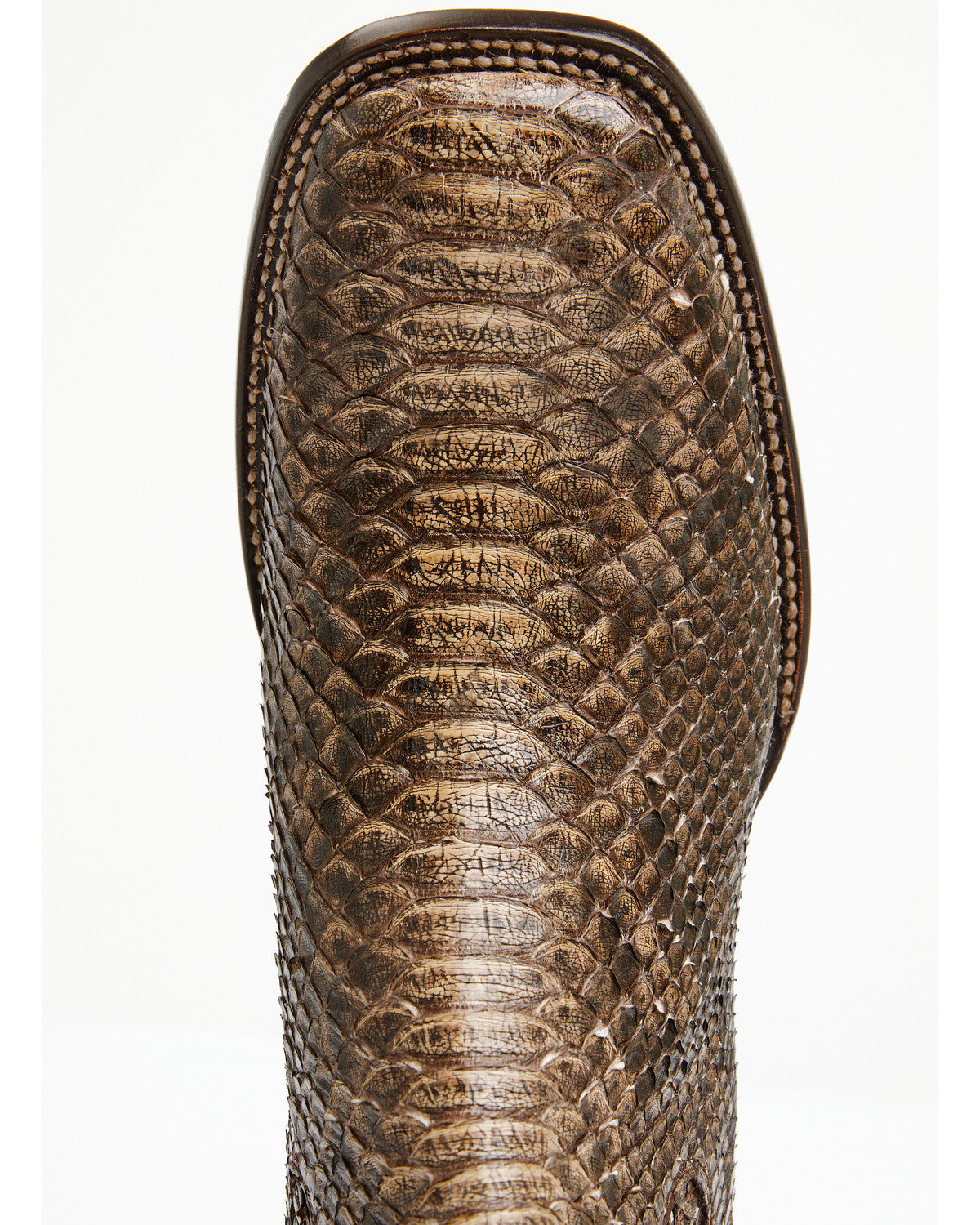 Men's Hash Exotic Python Western Ankle Boots - Broad Square