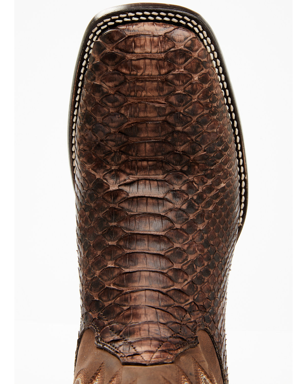 Men's Exotic Python Western Boots - Broad Square Toe